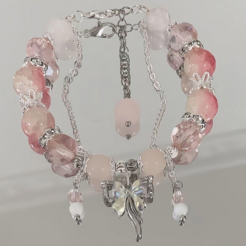 S201-pink wei branch bracelet # Sz463