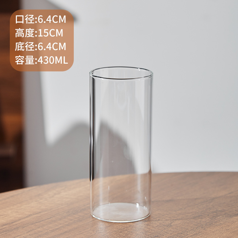 ins高硼硅直筒柯林杯玻璃鸡尾酒杯长岛冰茶杯简约直身长饮调酒杯|undefined