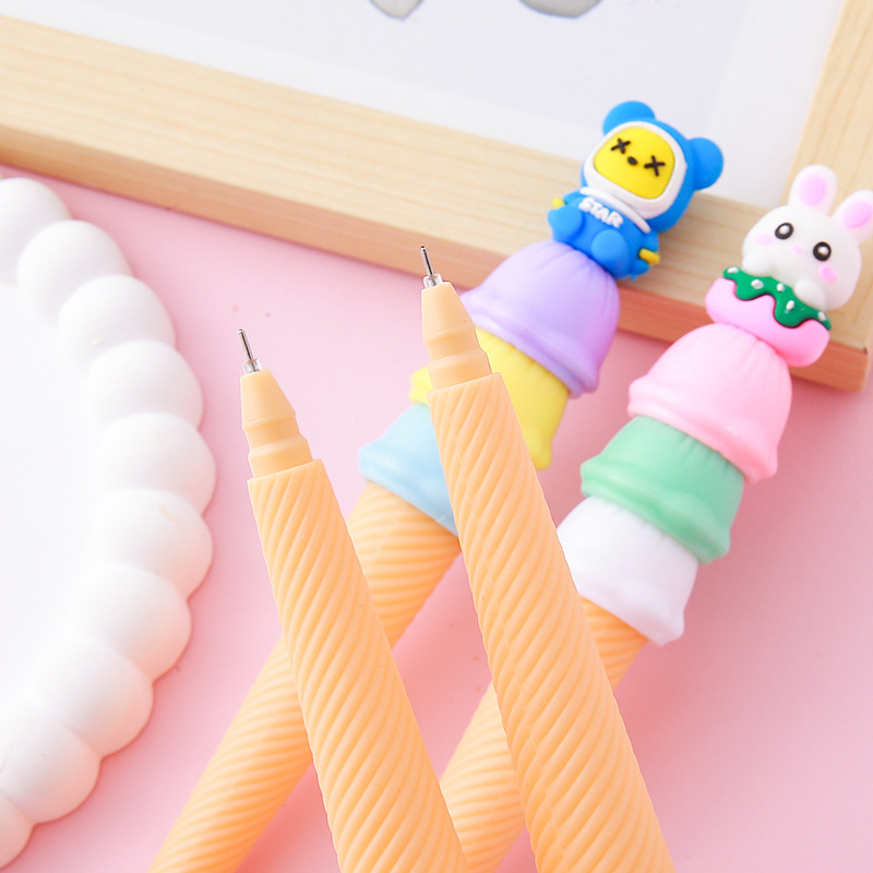 Linda mascota Haagen-Dazs bolígrafo de gomas lindo papelería cono bolígrafo de agua herramienta de escritura para estudiantes premio regalo bolígrafo de firma