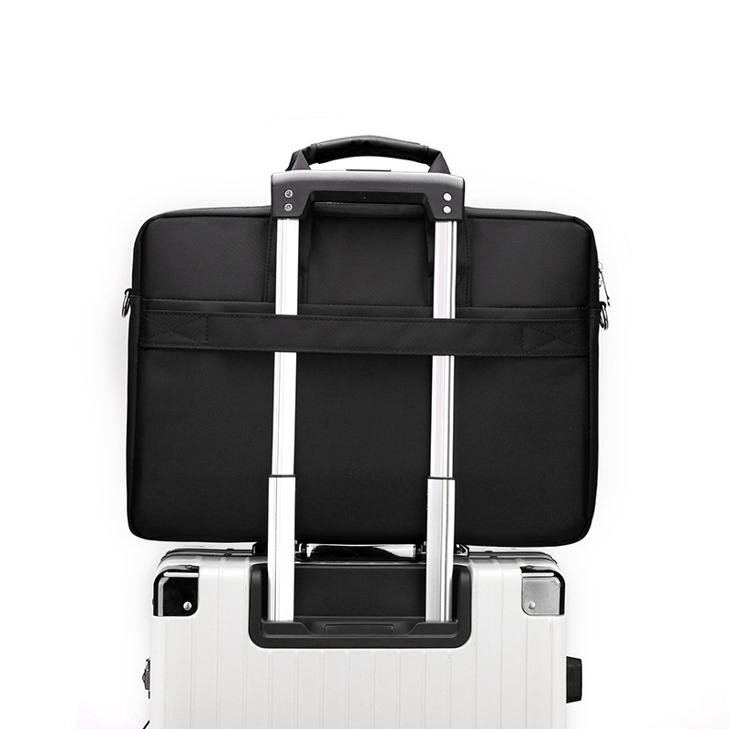 Bolso para computadora portátil de 14 pulgadas de gran capacidad para desplazamientos al trabajo Bolso de hombro de archivo portátil con logotipo imprimible de alta calidad