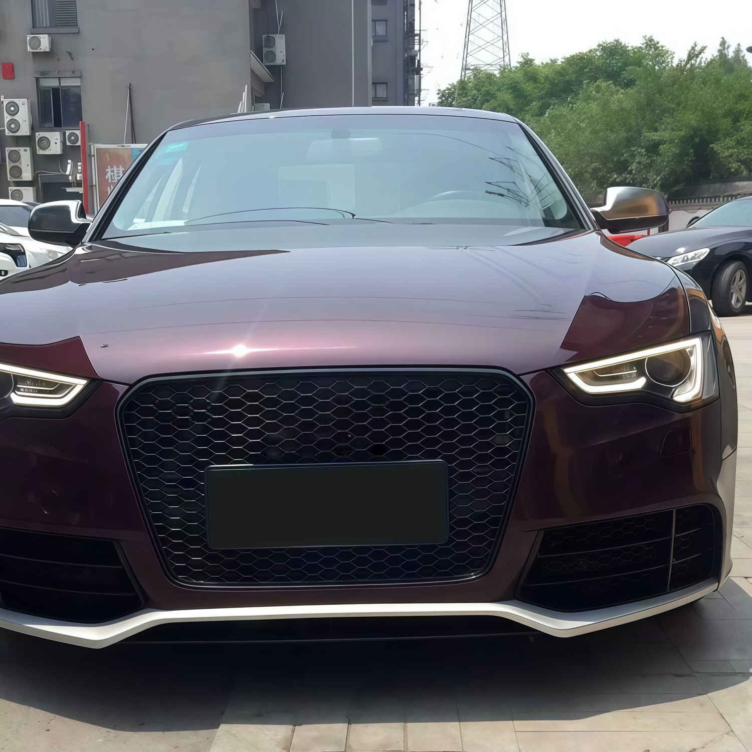 Suitable for Audi A5 Models from 2012-2016, Modification and Upgrade to Rs5 Body Kit, Including Front and Rear Bumpers with Grille