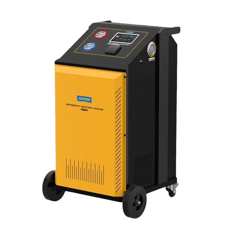 Autool LM708 automóvil aire acondicionado refrigerante recuperación máquina de llenado equipo de purificación tubería desmontaje libre refrigerante máquina de llenado