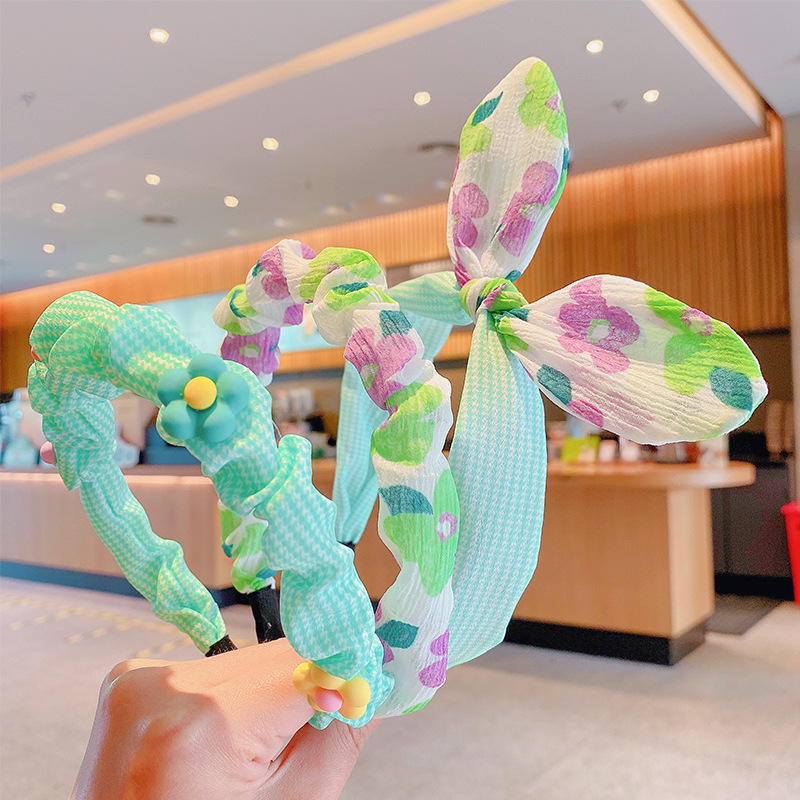 De tres piezas de los niños de la estrella Delu diadema niñas banda para el cabello las niñas no lastiman el cabello roto diadema antideslizante banda para el cabello Mujer