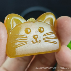 天然の羊の角のペンダントの牛の角は角砂糖の小さい猫の部品をいじります。