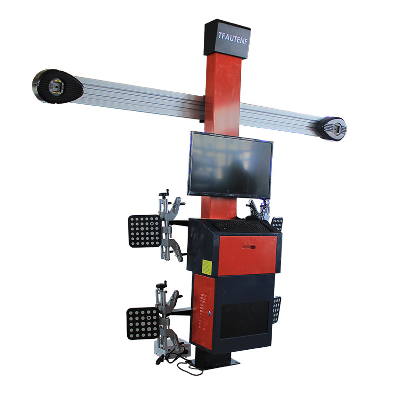 Localizador de cuatro ruedas del coche Máquina de posicionamiento de cuatro ruedas 3D Herramienta de posicionamiento de cuatro ruedas de neumáticos de doble pantalla de 32 pulgadas HD
