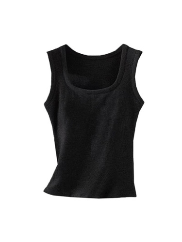 2025 summer square neck camisole women's spring and summer large size inner wear slim fit outer wear bottoming sleeveless top