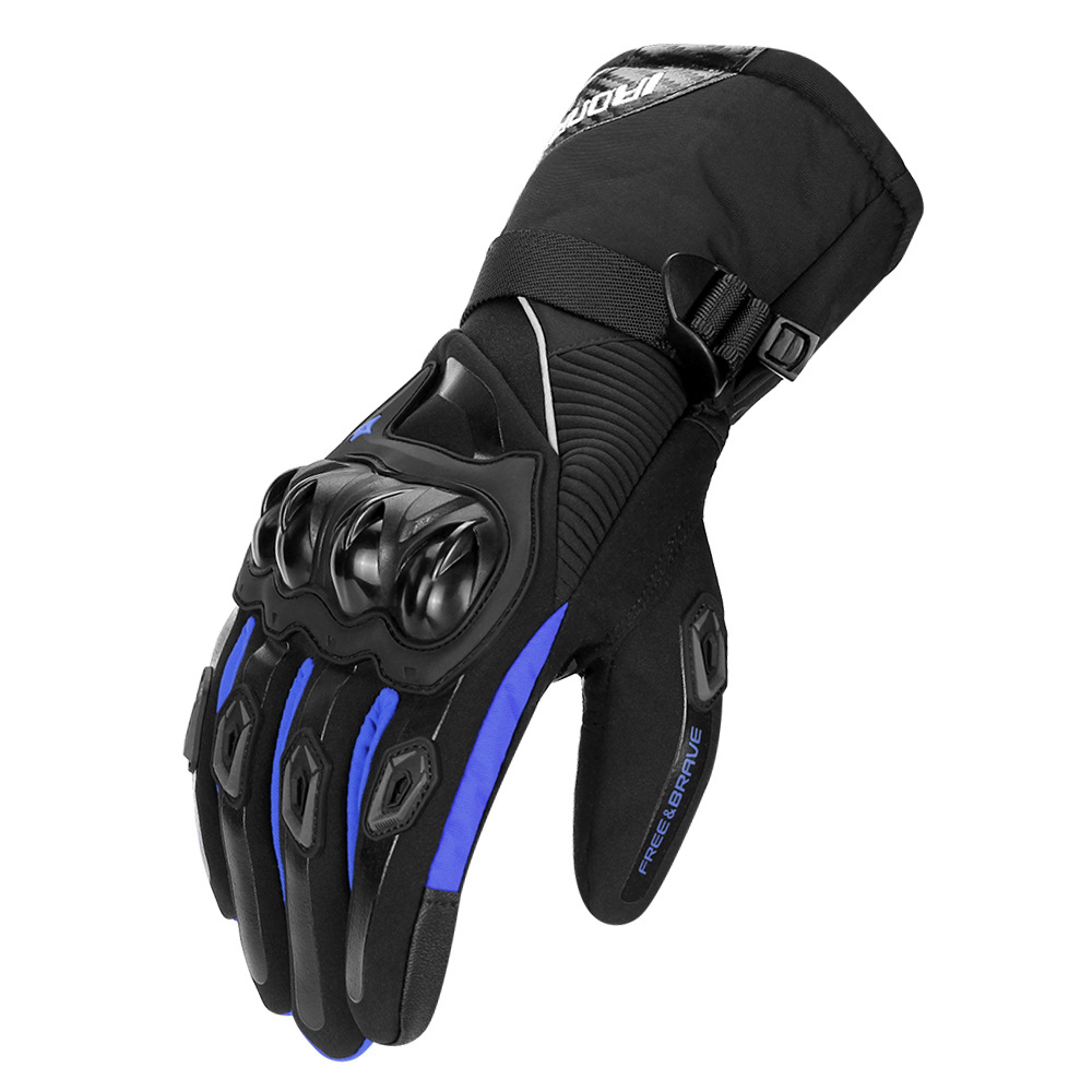 Guantes de invierno para motocicleta, guantes antideslizantes para vehículos eléctricos, guantes impermeables y cálidos para motocicleta en invierno.