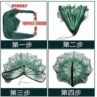 新款鱼笼虾笼鱼网捕虾网螃蟹渔网笼捕鱼网泥鳅笼黄鳝笼龙虾网圆形
