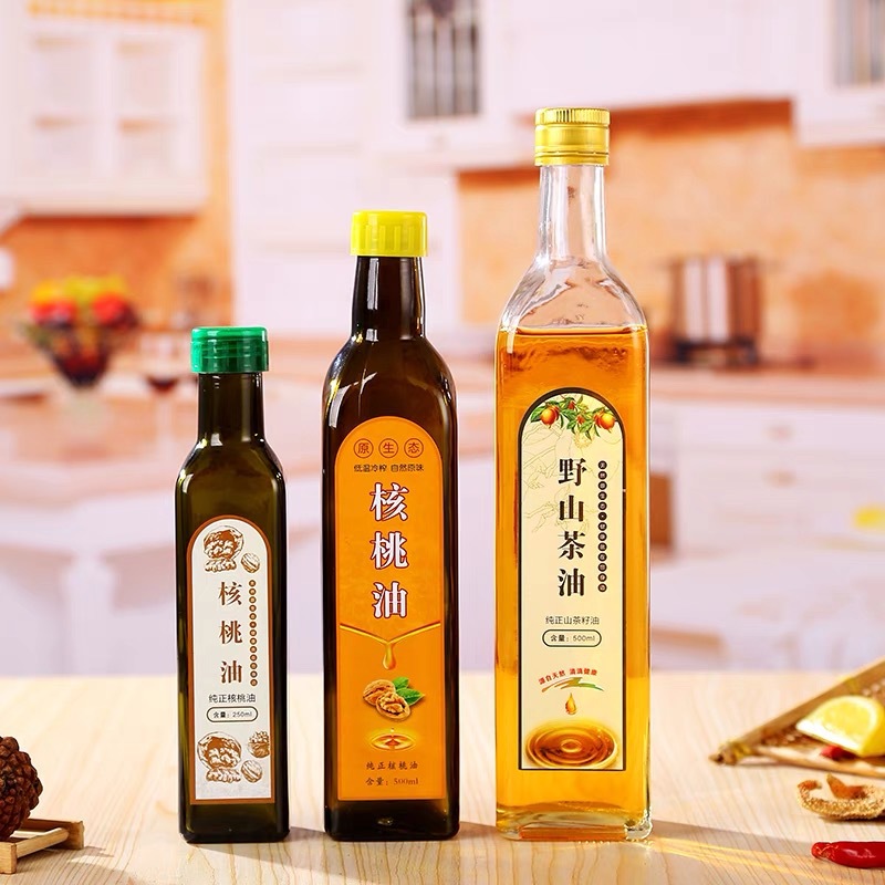 厂家250ml 方形油瓶食品级瓶 500ml玻璃 橄榄油瓶玻璃瓶子