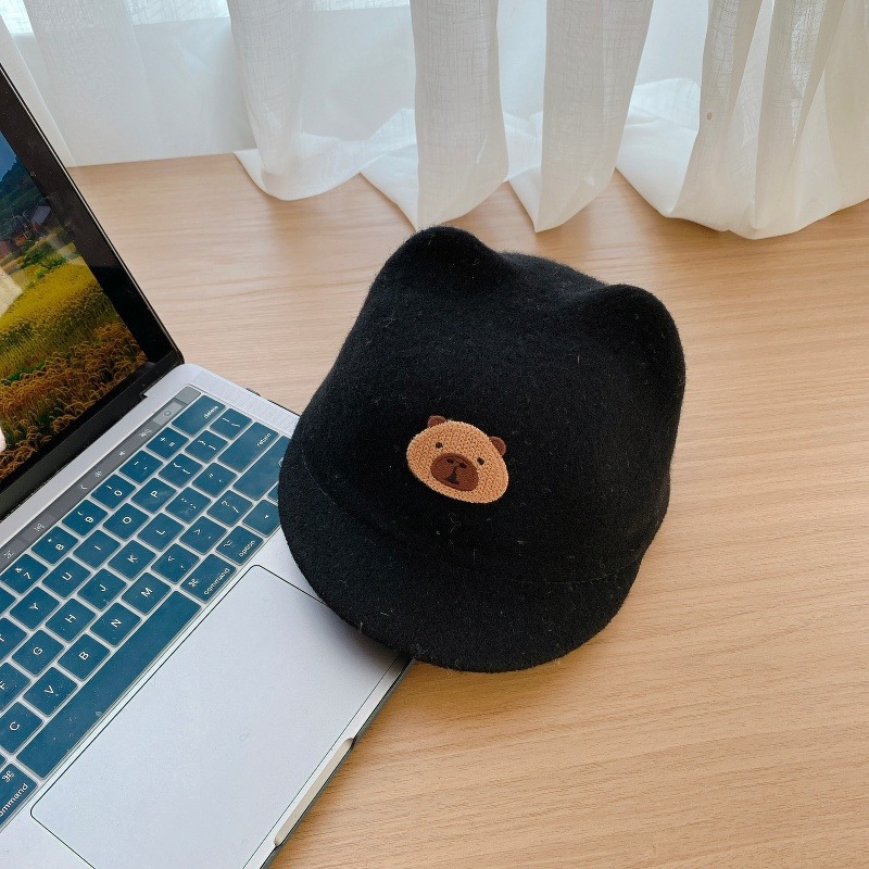 Sombreros de primavera y otoño para bebés de estilo británico, sombreros de lengua de pato para bebés de lana caliente, sombreros de caballo de invierno para niños y niñas, sombreros caballeros