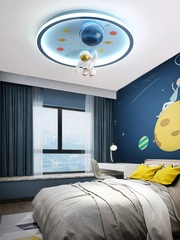 Children's Room Light Boy's Bedroom Lamp Girl's Eye-Caring Modern Simple Spacecraft Space Cartoon Creative Room Ceiling Lamp