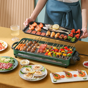 Electric barbecue grill household electric barbecue grill smokeless barbecue grill skewers indoor Korean electric grill grill factory goods pass