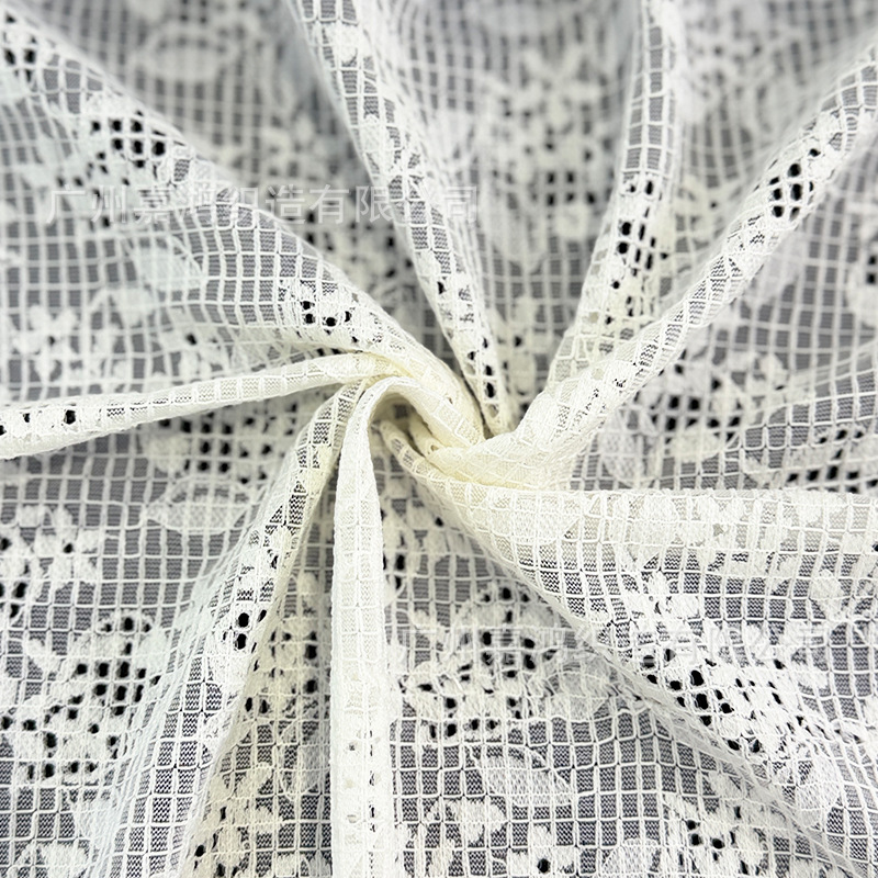 2026 nueva tela de encaje de algodón brocado flor superior de ropa de mujer con vestido fabricante de tela spot