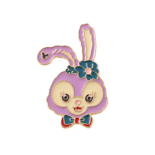Cartoon cute Sanrio Kuromi brooch metal badge ins Japanese cinnamon dog brooch clothing bag pin