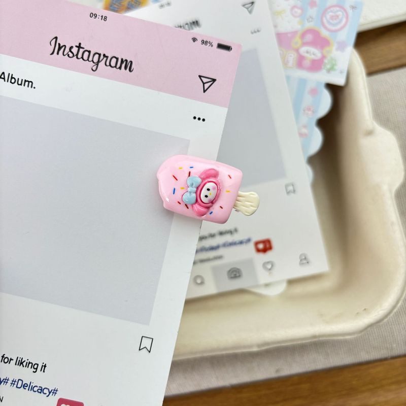 アイスクリームのヘアピン ~ かわいいミニのアイデアは、アイスクリームの砕髪前髪クリップ漫画ins風高颜値ヘアピン|undefined
