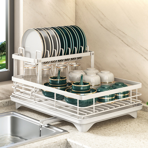 Bowl Rack Drain Rack Dish Storage Small Kitchen Cabinet Kitchen Shelf Multi-layer Storage Utensil Stand