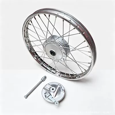 Motorcycle wheel hub Little Prince 80 wheel hub - front-wheel-rim-assembly