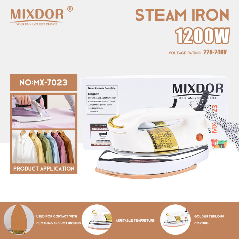 Cross-Border Mixdor Household Steam Iron Handheld Steam Iron Travel Ironing Clothes Wet and Dry Electric Iron