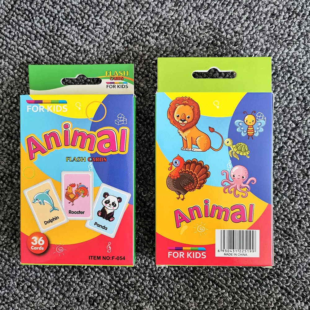 Infant Enlightenment Early Education English Word Recognition Card Color Visual Flash Card Teaching Aids Cross-border Flash Cards