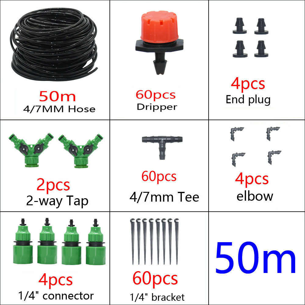 Set de boquilla automática de riego por goteo set de riego por goteo ajustable para jardín sistema de riego por goteo set de agua