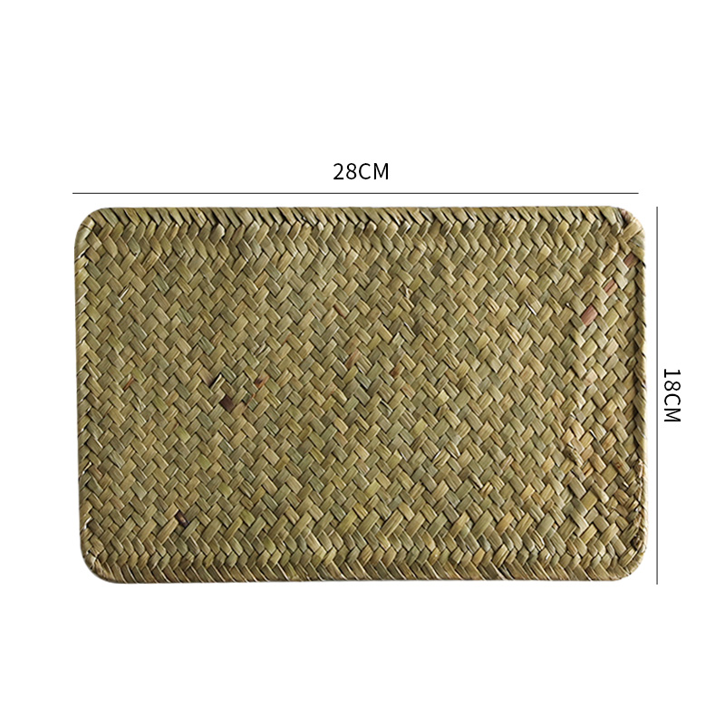 A5LKENS almohadilla de mesa de tejido a mano almohadilla de aislamiento térmico almohadilla de taza a prueba de quemaduras simple almohadilla de mesa de mesa de tejido de paja image 16