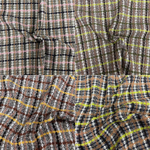 Thick Tweed Small Fragrant Style Woolen Outwear Floral Gray Box Outwear Outwear Woolen Pink and Blue Surface