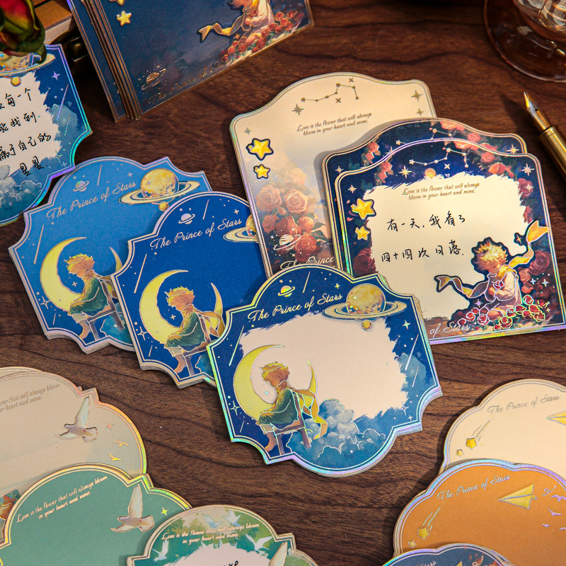 Papel Sr. Tres disfrutar de relieve estampado nota serie de fantasía del pequeño universo de los estudiantes de la nota de forma especial