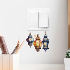 新款KG415創意中東掛飾吊燈隨心貼開關貼家居裝飾牆貼紙批發