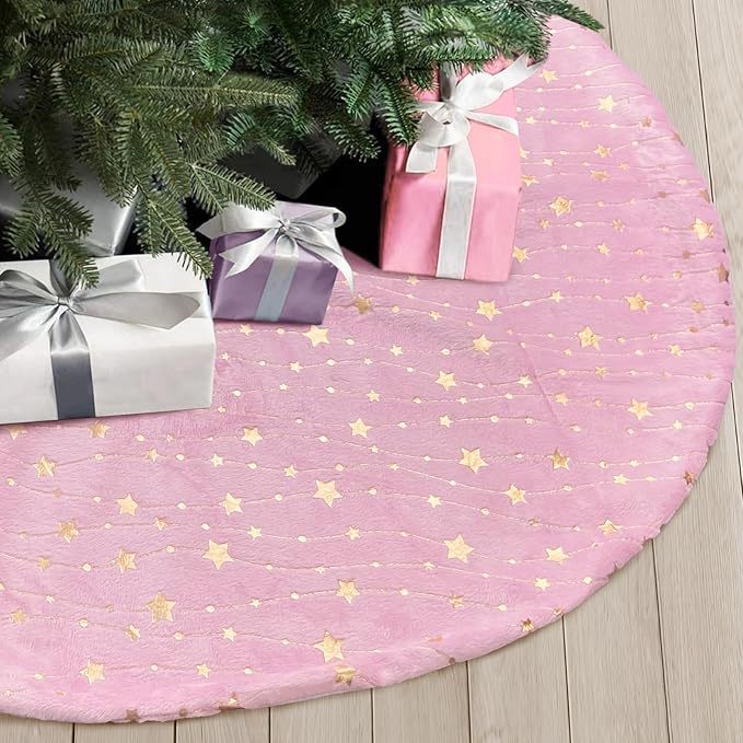 Cross-border new white gold Christmas tree skirt
