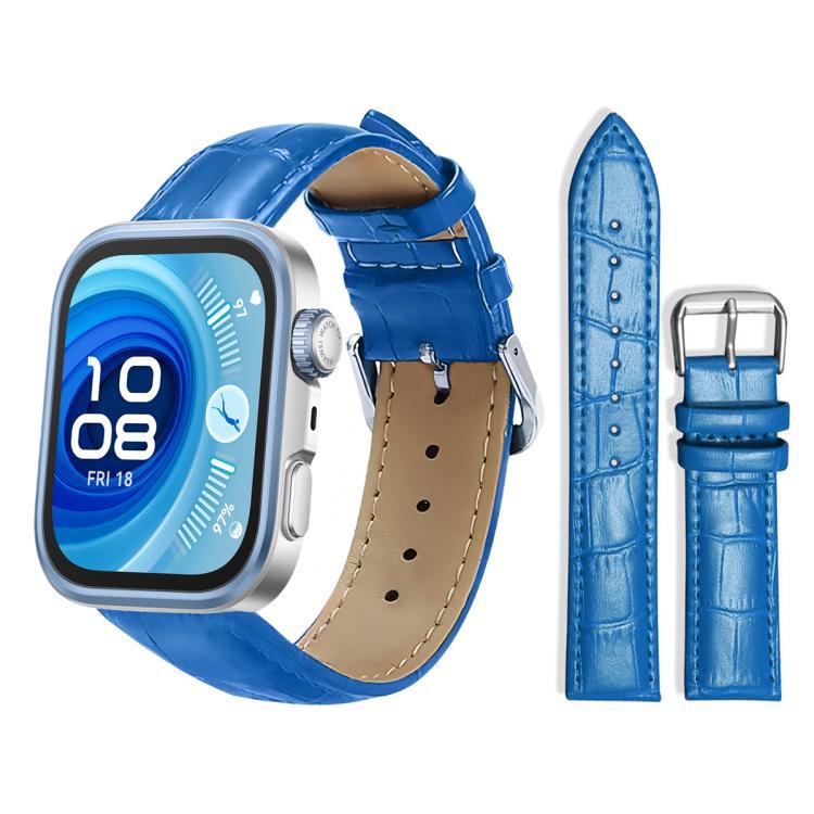 xDfind pulsera de cuero con botón de bambú para Huawei Watch Fit 4 Pro / Fit 4 / Fit 3 20mm