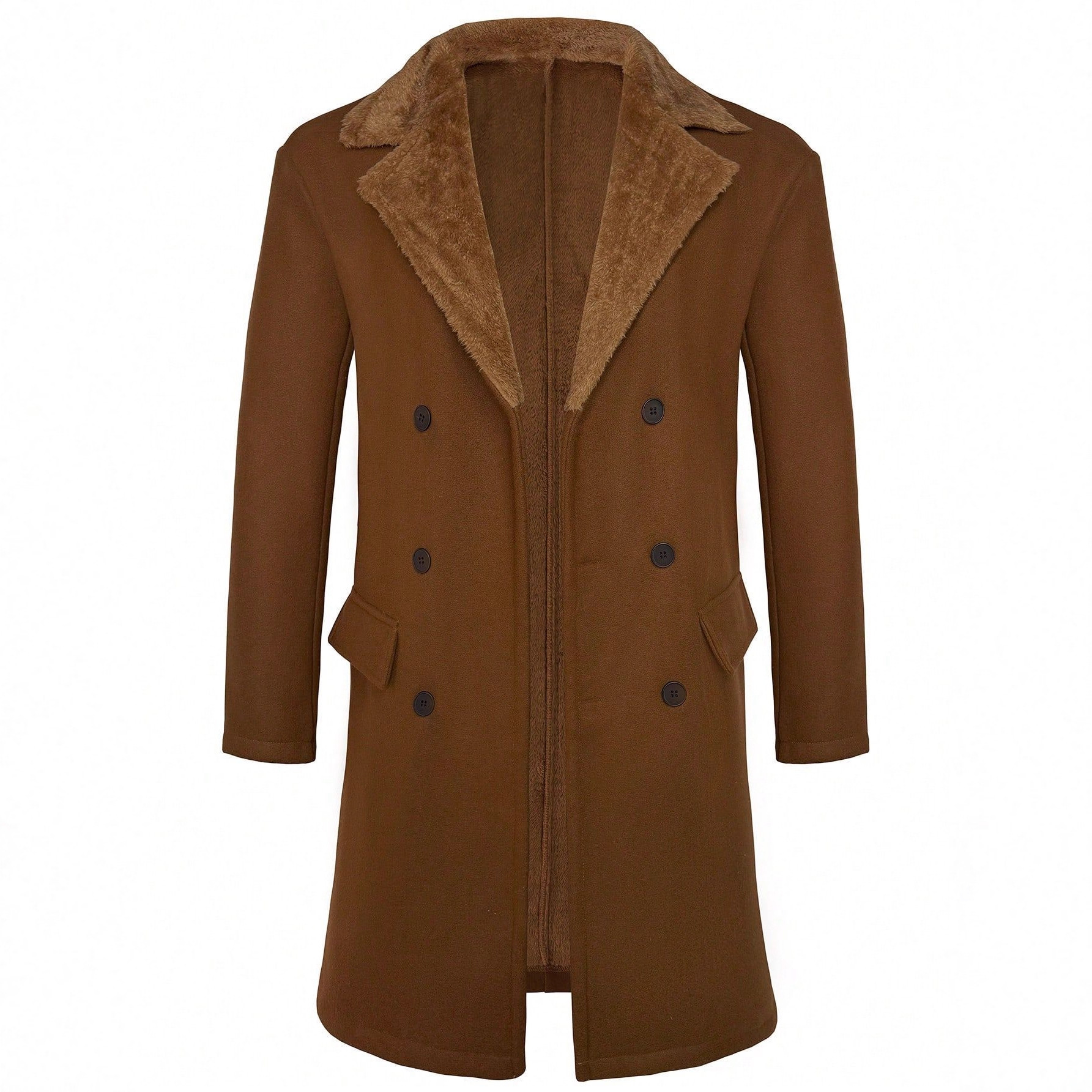 2025 Autumn/Winter Cross-Border European And American Men's Plush Coat Woolen Overcoat 240914_voghion.com