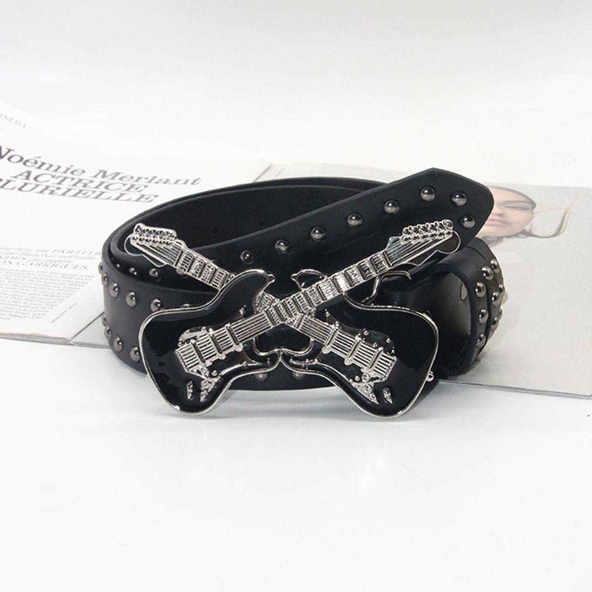 Poker Totenkopf Handschuh Nieten Gürtel Herren Universal Dekoration Gürtel für Röcke Jeans Ledergürtel Punk Style Gürtel