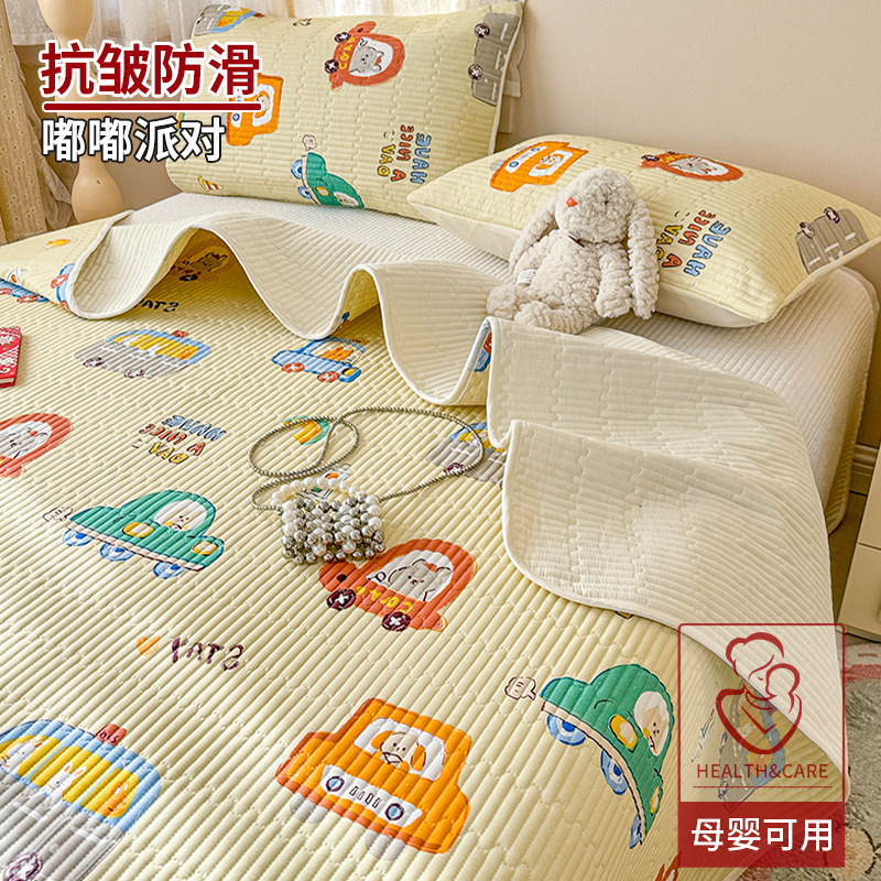 Juego de tres piezas con cubierta de cama de algodón Clase A 2025 nuevas sábanas de dormitorio acolchadas de tatami de algodón universal de cuatro estaciones