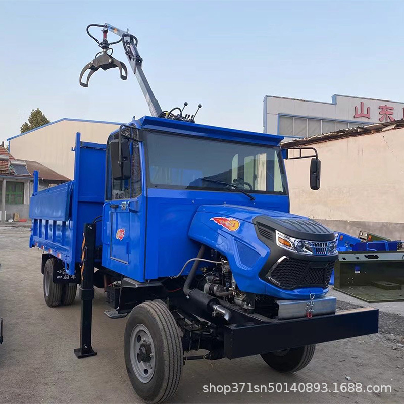 四不像四驱农用运输车四轮柴油自卸翻车抓木机椰子棕榈载重爬山虎