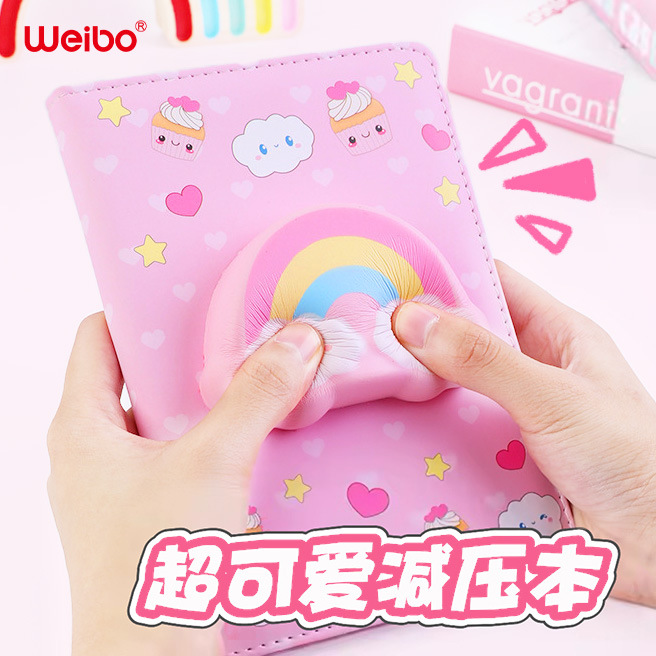 <unk> ️ descompresión cuaderno de notas inflado descompresión pellizco cuaderno de mano de niña lindo dibujos animados pellizco cuaderno de estudiantes personalizado️