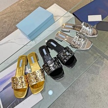 �V�ݸ�Ʒ�|2024�����¿�p��ƽ��ˮ�һ����Ƥ�׽�ɫ�yɫ����ЬŮ