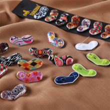 新跨境印花盖头针饰品脖夹 椭圆型别针围巾扣固定纱巾安全别针