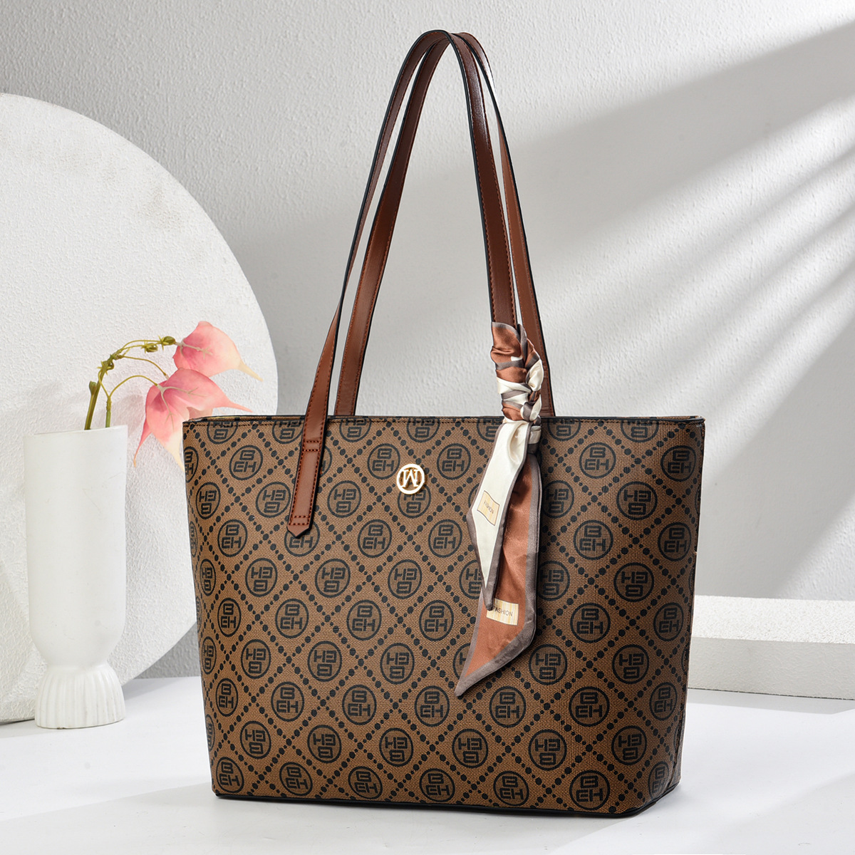 Bolso Tote Bag Bolso a cuadros Bolso de mensajero de un solo hombro de gran capacidad Accesorios de bufanda de seda Bolso femenino de Taizhou al por mayor bags