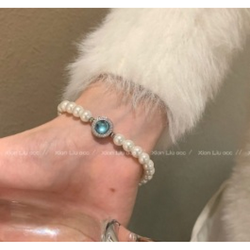 S029-오션블루 모조진주 팔찌#SZ 400