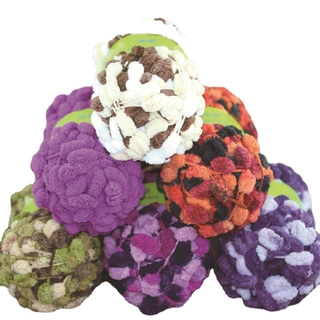 汇彩纺织定制球球线团手工编织坐垫地垫大球球线乒乓花式纱线
