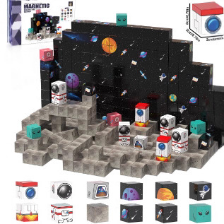 Transfronterizos luminosos My Magnetic World Blocks Set Modelos Juegos para niños escenas perimetrales Juguetes de luces