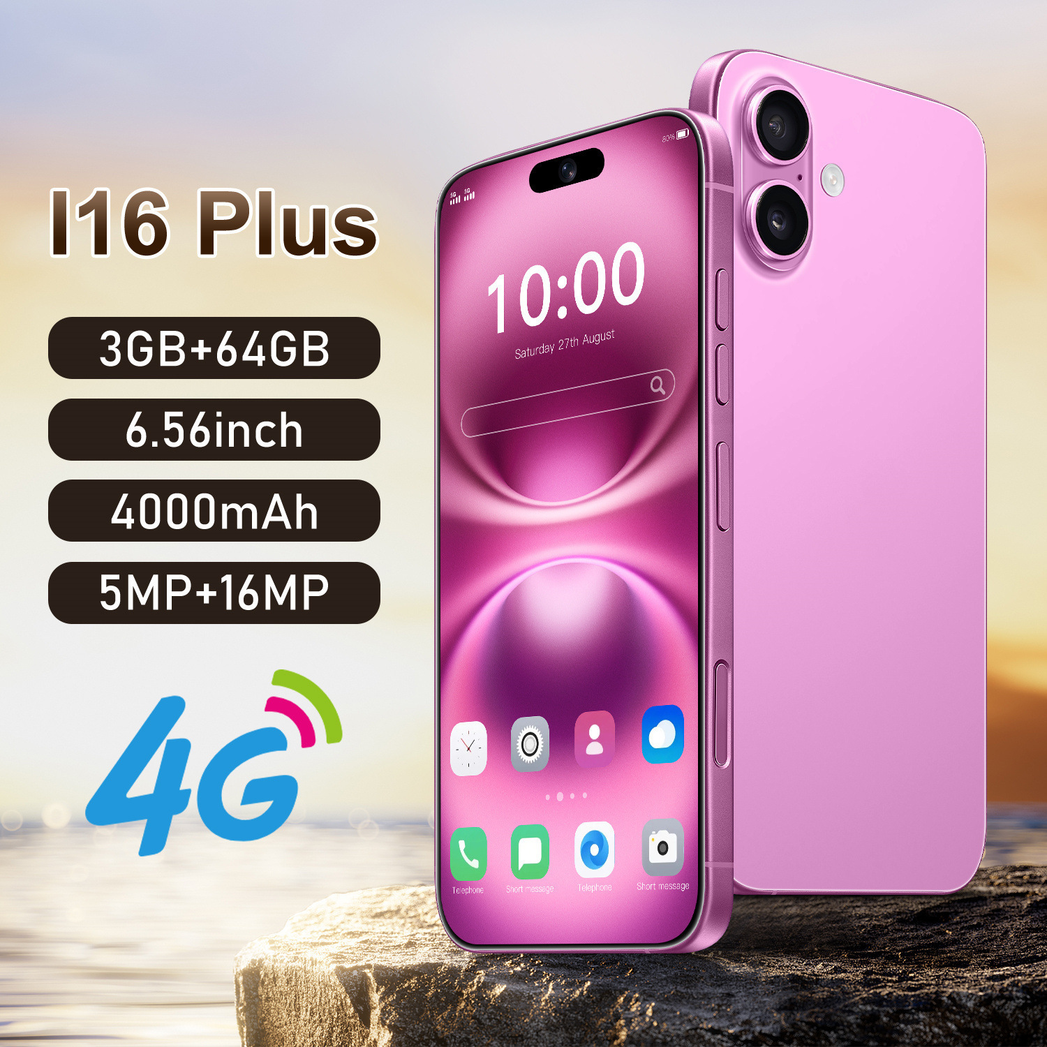 Export Android 16Plus 6.8inch跨境安卓手机 真4G 3+32 八核批发