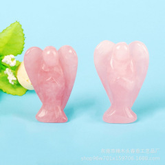 玉の天使の置物の蛋白の粉の結晶の紫晶の虎の目の石の天使の水晶の工芸品の玉の置物の対外貿易の爆発金