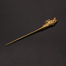 古法手工錾刻龙头发簪古代金银首饰汉服配饰唐宋元明清首饰礼物