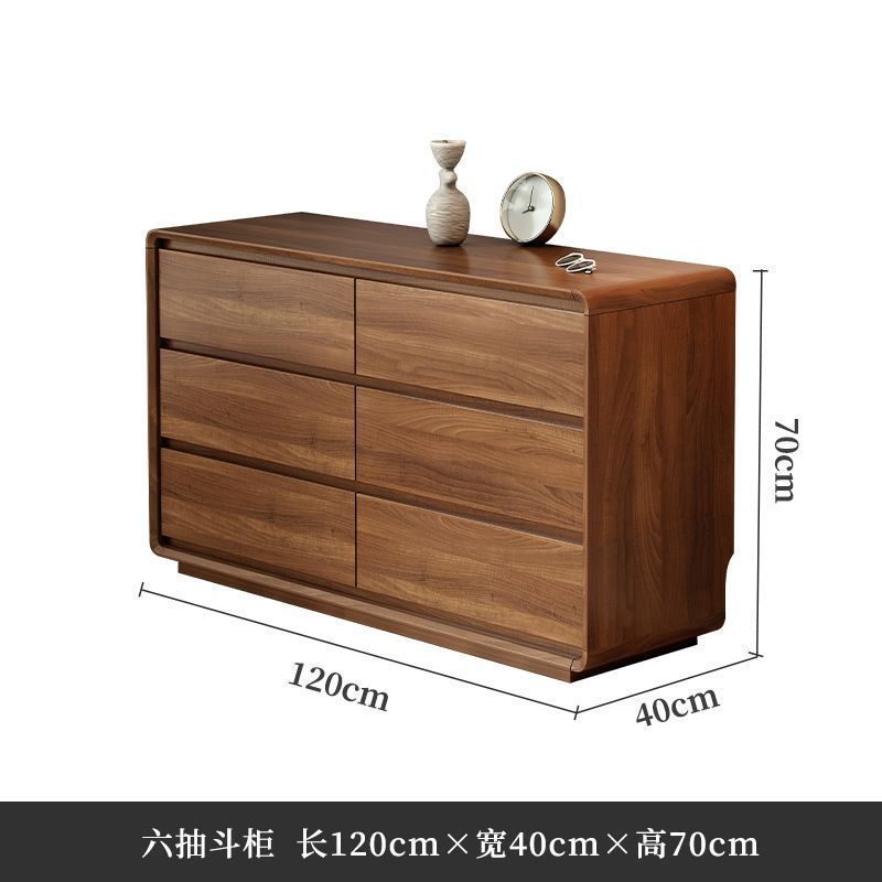 6개의 서랍장 120*40*70CM 순수한 나무 색상