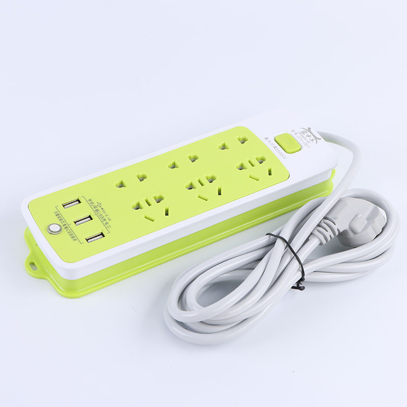 电源线USB插孔插座 家用电源排插 安全门转化插座厂家批发