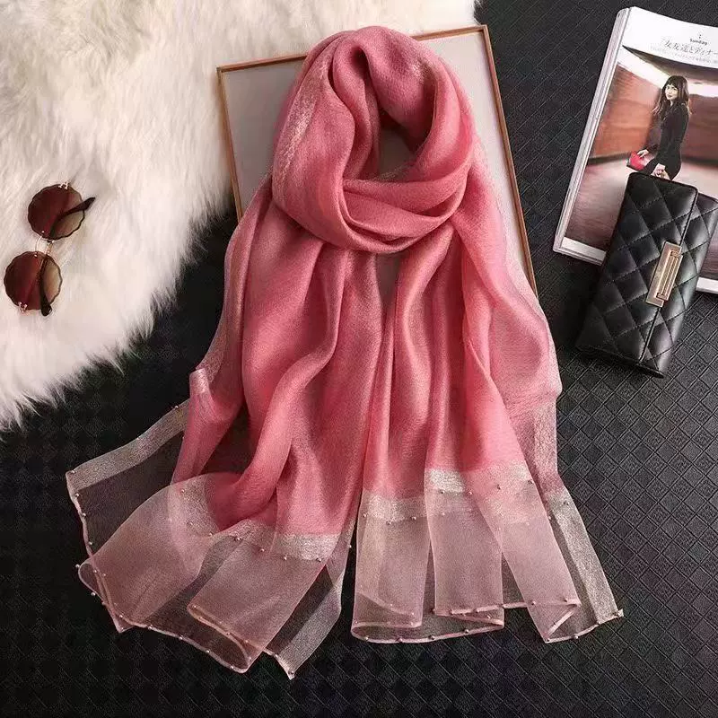 Summer beach thin cloak, lace scarf, gold and silver, sun protection