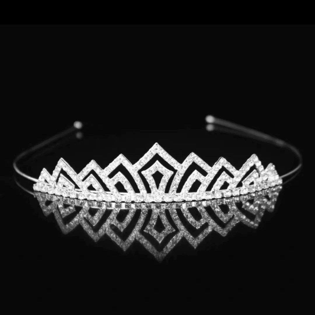 Corona transfronteriza cabeza de cumpleaños para niños joyas de cabello de fiesta joyas de boda flor princesa diamante cabeza de aro