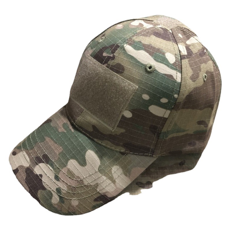 Camouflage Baseball Cap Outdoor Tactical Cs Military Fan Velcro Peaked Cap Training Sunshade Sun Protection Hat Large Brim