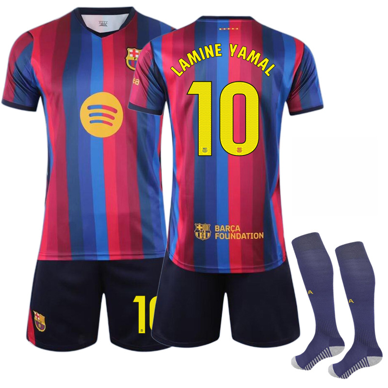 2627 Pedri Jersey Sportswear Barcelona Home Football Uniform La Liga No. 10 Yamal Messi Suit